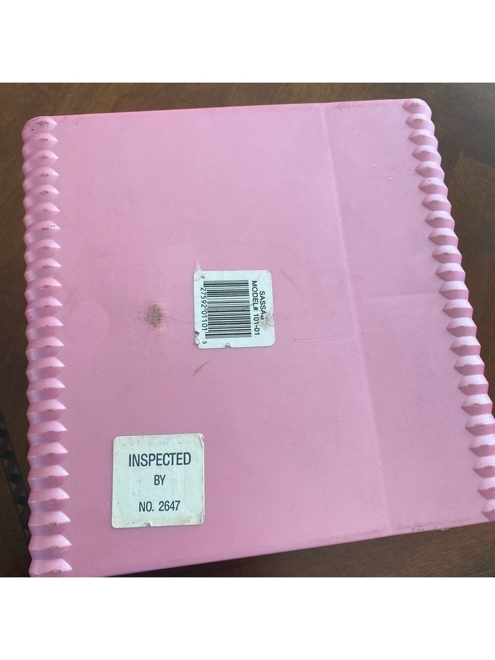VINTAGE SASSABY pink make up organizer/ storage train case.pre-owned model 101 - Picture 6 of 11